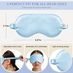Silk Sleep Mask, Eye Mask for Sleep Women Men, Mulberry Sleeping Mask - Image 2