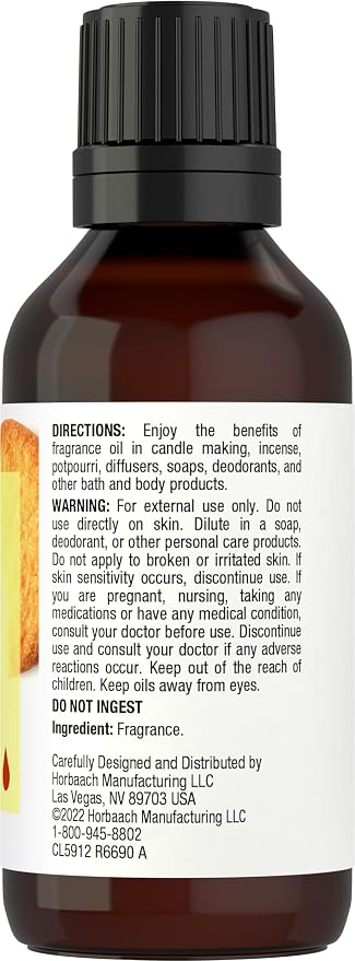 Horbäach Warm Vanilla Sugar Fragrance Oil | 1 Fl Oz | Premium Grade | - Image 2