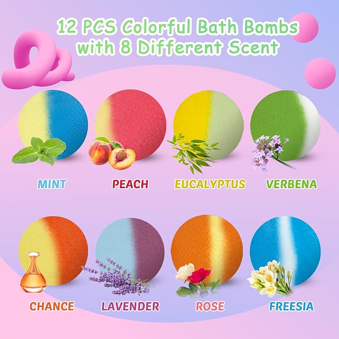 Bath Bombs for Kids, Handmade Organic Bubble Bath Ball Gift Set for Boys and - Image 3