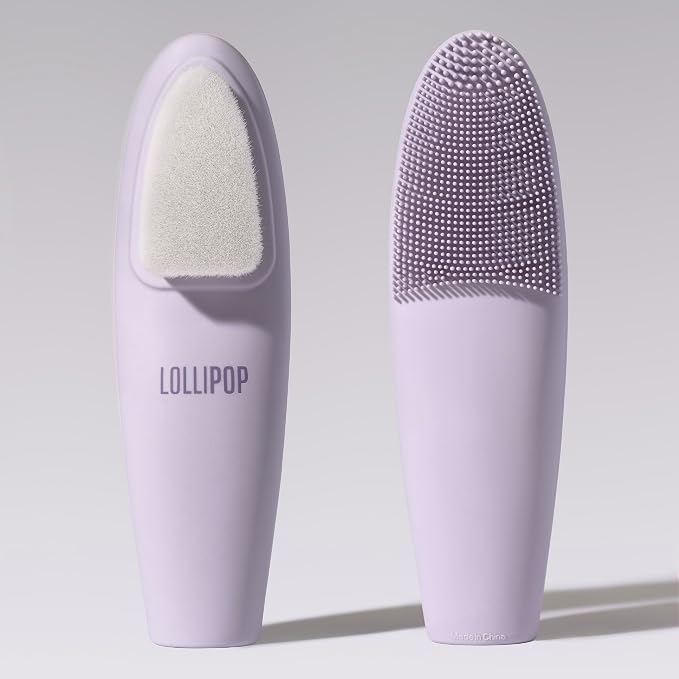 LOLLIPOP Dual-Sided Facial Cleansing Brush | Handle Size Silicone Face by Lollipop