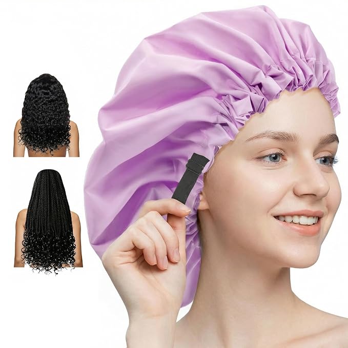 Aquior Shower Cap, Extra Adjustable Shower Caps by Aquior