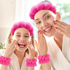 Zkptops Spa Headband for Washing Face Wristband Set Sponge Makeup Skincare - Image 7