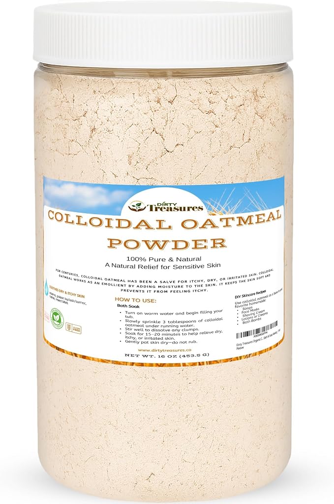 Dirty Treasures Colloidal Oatmeal Bath | Eczema & Itchy Skin Relief | Baby-Safe by DirtyTreasures