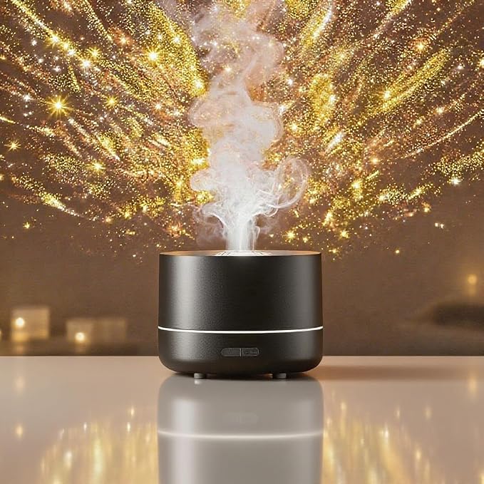 3-in-1 Galaxy Projector Humidifier & Essential Oil Diffuser, 7-Color Rotating by Unknown