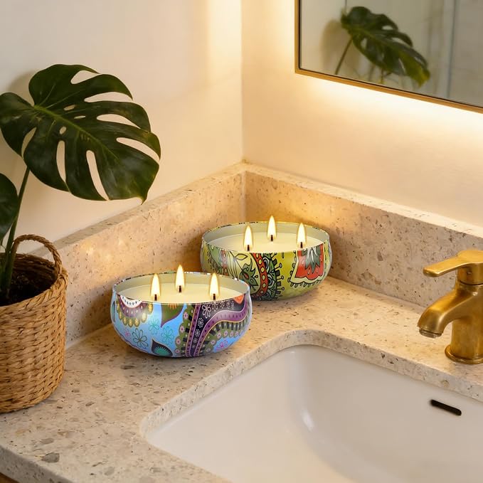 Set of 4 Triple Wick Citronella Candles Perfect - Image 8