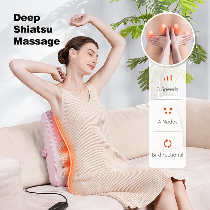 Boriwat Back Massager with Heat, Neck Massager - Image 4