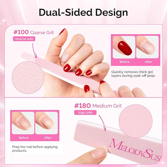 MelodySusie Nail File Kit, Professional Manicure Pedicure Supplies - Image 2