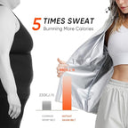 HOTSUIT Sauna Suit Women Machine Washable Sweat Sauna Jacket Pants Anti Rip - Image 4
