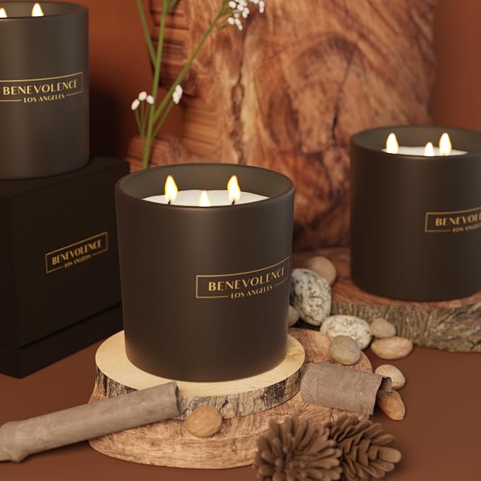Benevolence LA Pine Wood Scented Candles | 14.5 oz Christmas Candles - Image 2