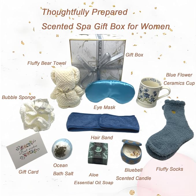 Spa Gift Baskets for Women, Luxury Self Care Gifts for Mom, Get Well Soon Gifts - Image 2