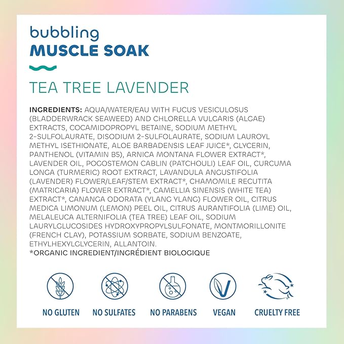 Seaweed Bath Co. Bubbling Muscle Soak, Tea Tree Lavender Scent, 12 Ounce - Image 3