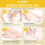 Pedicure Kit Foot Soak Set: Bubble Salt, Sugar Scrub, Massage Mask, Massage - Image 5