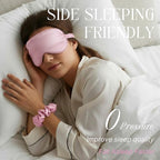 Silk Satin Sleeping Eye Mask, Light Purple Sleep Eye Mask Night Blindfold - Image 2