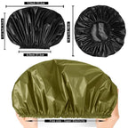 Jumbo Size Shower Cap 2 PCS Waterproof Shower Caps - Image 3