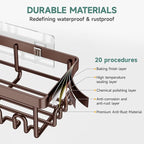 Veken Shower Caddy 6-Pack, No Drilling & Rustproof, Waterproof Adhesive Shelves - Image 4