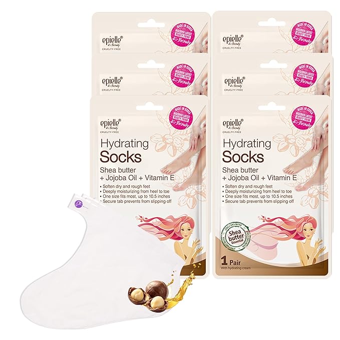Epielle Hydrating Foot Mask 6 Pairs, Relieve and Soften by Epielle