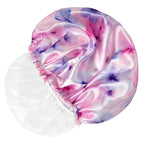 4 PCS Shower Caps for Women, Printing Bath Caps, Double Layers Shower Cap - Image 8