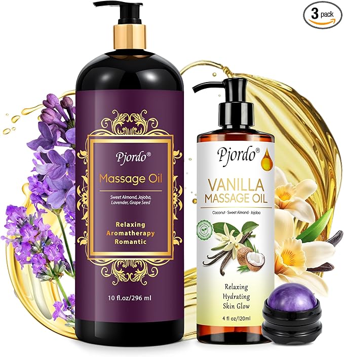 Pjordo Massage Oil for Massage Therapy, Lavender Oil, by Pjordo