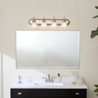 Kichler 30" 4-Light Vanity Bath Light in Brushed Nickel, Modern Bathroom Light - Image 4