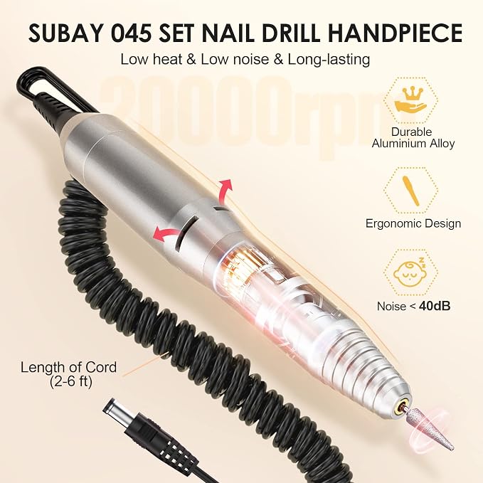 SUBAY Professional Finger Toe Nail Care Electric Nail Drill Machine Manicure - Image 3
