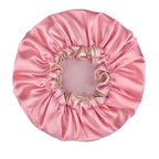 Waterproof Shower Caps for Women, Solid Color Dual-Layer Elastic Band Design - Image 7