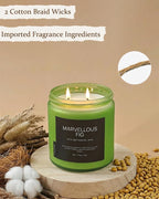 Fig Tree Home Scented Candles, 13oz Organic Soy Wax, 76-Hour Clean Burning - Image 5