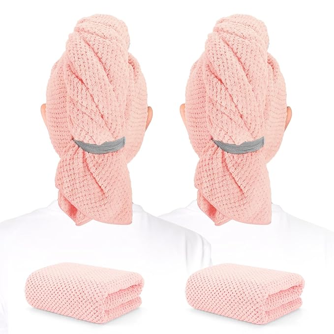 BEoffer 2 Pack Microfiber Hair Towel by BEofferDirect