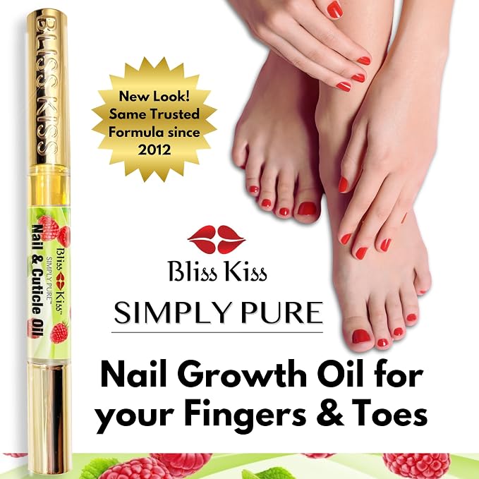 Bliss Kiss | 1 Juicy Raspberry Fragrance | Nail Oil Cuticle Pen w/Vitamin E & - Image 2