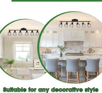Baocuz 6-Lights Black Semi Flush Mount Ceiling Light, Rotatable Kitchen Track - Image 5