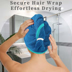 VOOVA & MOVAS Aqua & Blue Microfiber Hair Towel Wrap - Image 6