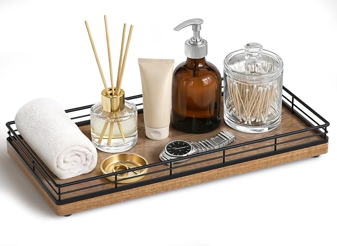 Bathroom Vanity Tray for Countertop, Bathroom Organizer for Soap, Perfume & by Focusonit