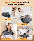 Lenmen Graphene-Infused 1Min Fast Heating Pad, Deeper Pain Relief Weighted - Image 6