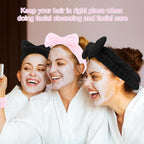 CIEHER 12 PCS Black & Pink Makeup Headband - Image 5