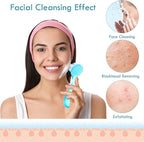 3 Pieces Facial Cleansing Brush Acrylic Handle Face Scrubbers Soft Bristle - Image 3