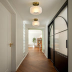 Industrial Gold Matte Light Fixtures Ceiling Mount, - Image 6