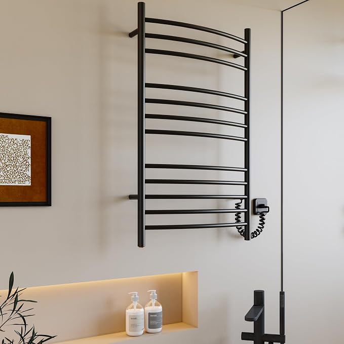 HEATGENE Towel Warmer Wall Mount Electric Plug-in/Hardwired Heated Towel Rack - Image 7