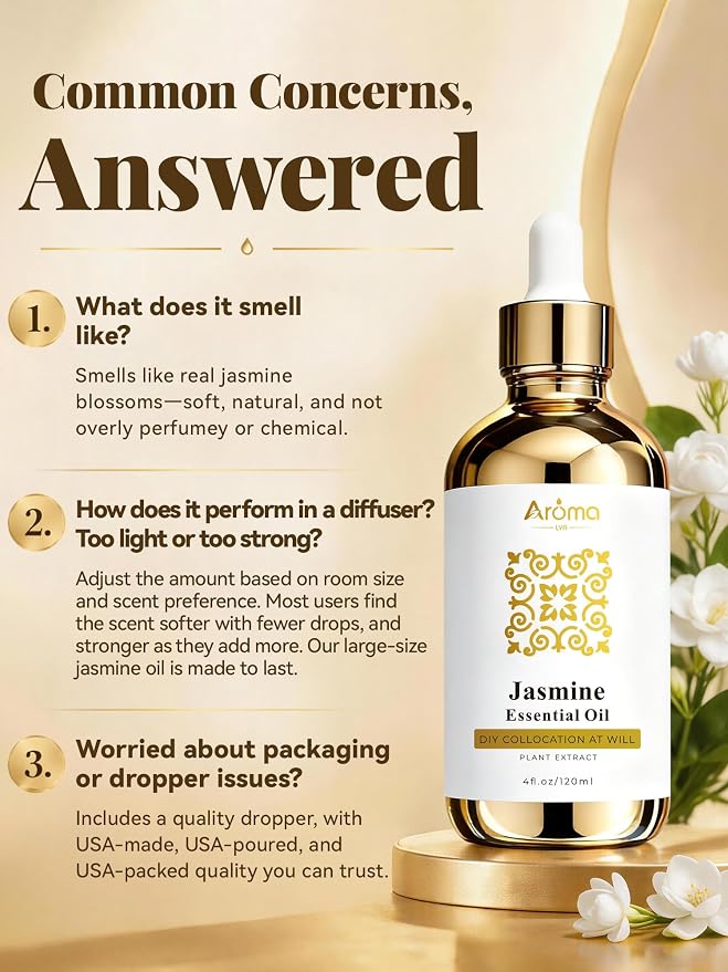 100% Pure Jasmine Essential Oil 4 fl oz - Image 4