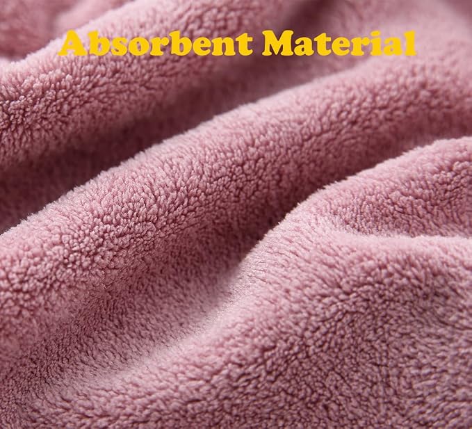 M-bestl 2 Pack Microfiber Hair Towel Wrap, Hair Drying Towel - Image 3