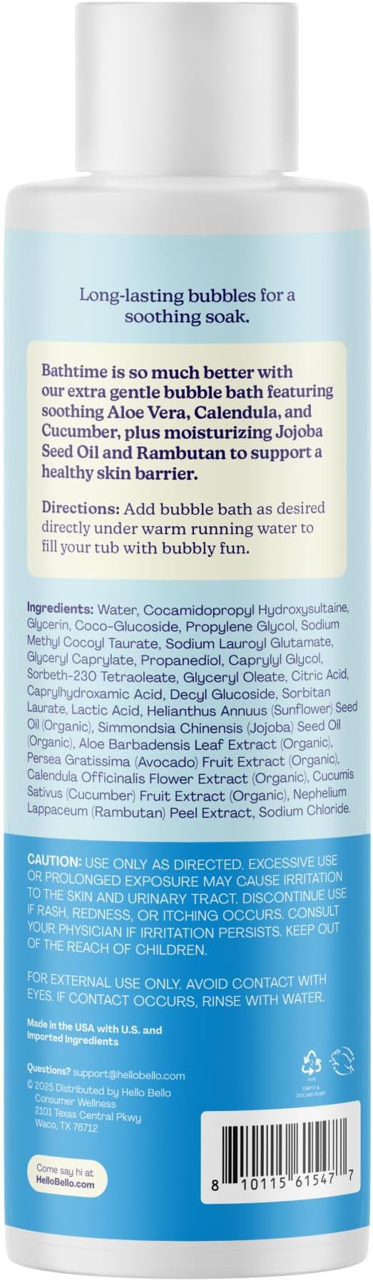 Hello Bello Baby Premium Bubble Bath, Fragrance Free - Image 2