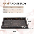 Real Natural Marble Tray for Bathroom, Kitchen and Desktop, Rectangle Genuine - Image 2