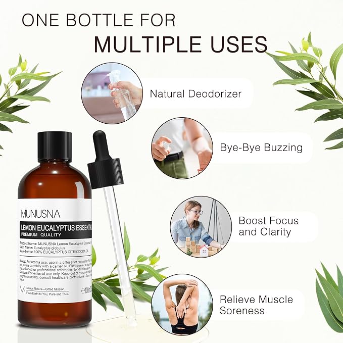 Lemon Eucalyptus Essential Oil 100ML, 100% Pure Lemon Eucalyptus Oil - Image 4
