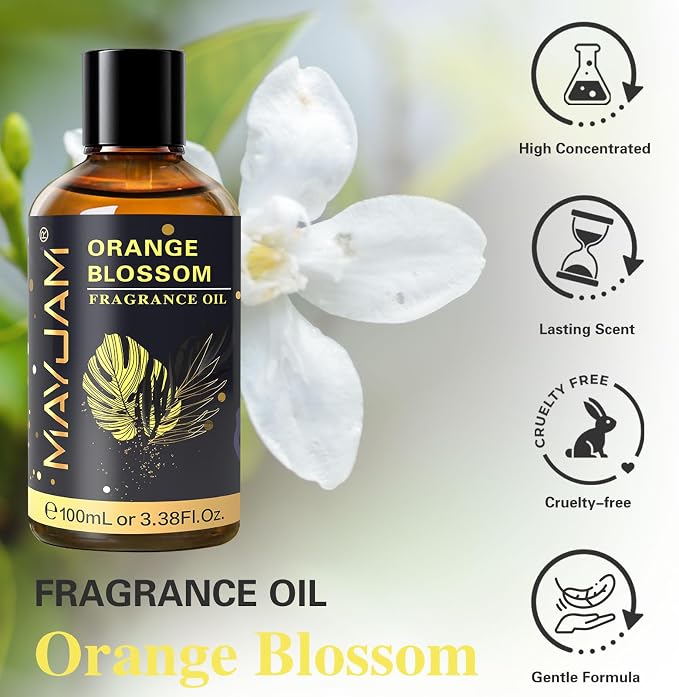 MAYJAM 100ML/3.38FL.OZ Orange Blossom Fragrance Oils - Image 2