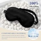 Silk Sleep Mask, Eye Mask for Sleep Women Men, Mulberry Sleeping Mask - Image 3