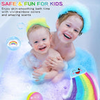 Rainbow Bath Bombs for Kids, Handmade 4 Pcs Kids Bath Bombs Gift Set for Girls - Image 2