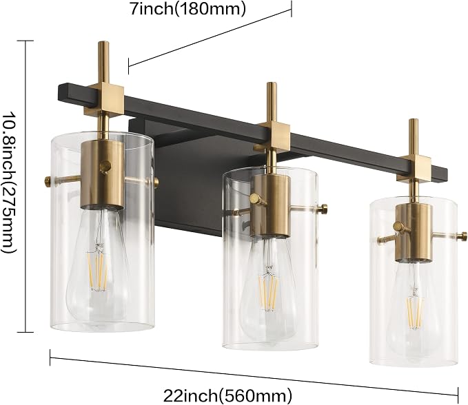 SOLFART Vintage Vanity Lights Bathroom Light Fixture Over Mirror - Image 2