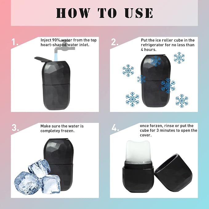 Ice Mold for Face, Facial Ice Roller and Gua Sha Facial Tool, Reusable Facial - Image 6