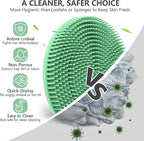 Silicone Body and Face Scrubber Set 5 Pack, BEAUTAIL Shower Bath Scrubber - Image 2