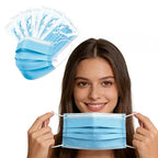 50pcs Individually Wrapped Masks, 3 Ply Breathable Face Mask - Image 3