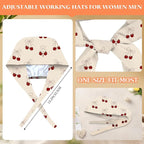 Adjustable Scrub Cap with Buttons & Sweatband, Working Hat with Elastic Tie Back - Image 4