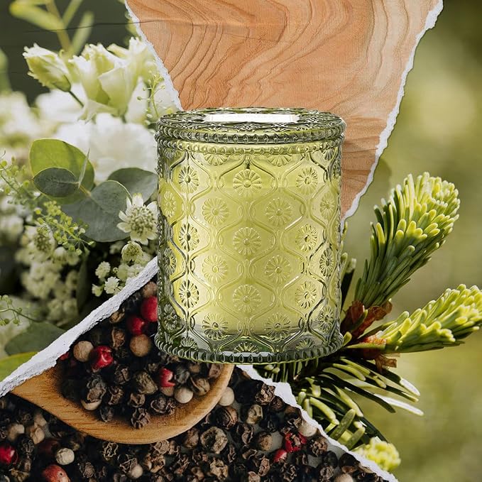 LA JOLIE MUSE Starlit Golden Fir Scented Candle | Cedarwood, Patchouli & Fir - Image 2